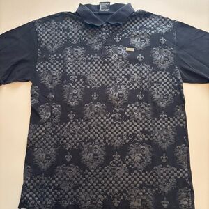 Men’s Y2K avirex skull pattern polo